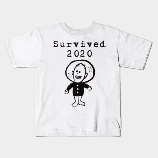 Survived corona 2020 on a t-shirt, card or pillow... Kids T-Shirt